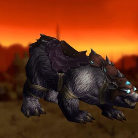 Black War Bear Mount