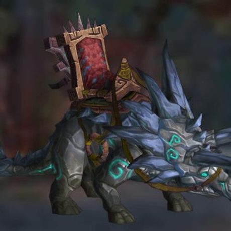 Slate Primordial Direhorn Mount